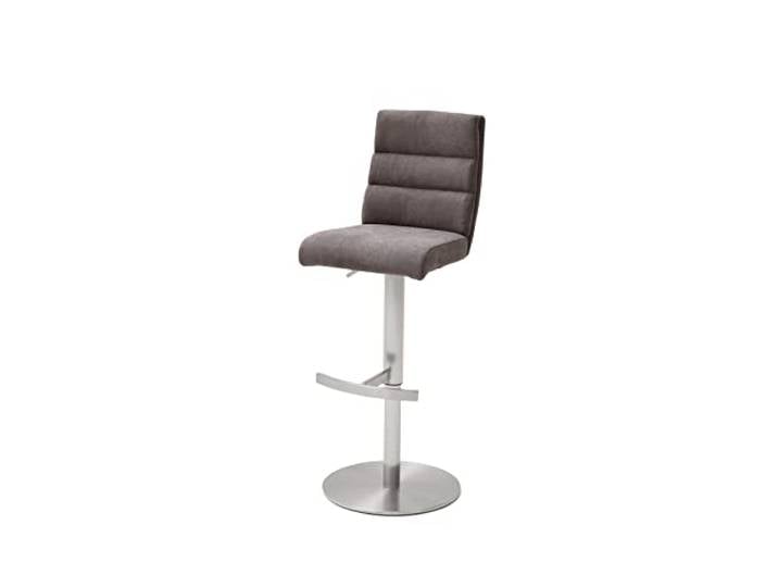 Robas Lund Barhocker Braun Stoffbezug drehbar 360°, Barstuhl höhenverstellbar, Giulia B