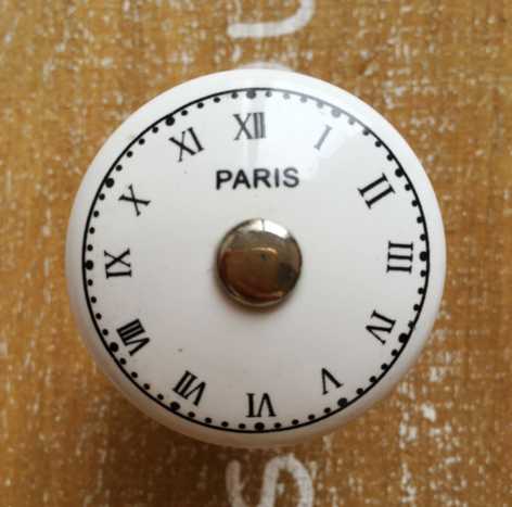 Herligt Hjemme Håndtag / Knop, Keramik "Paris" 38mm