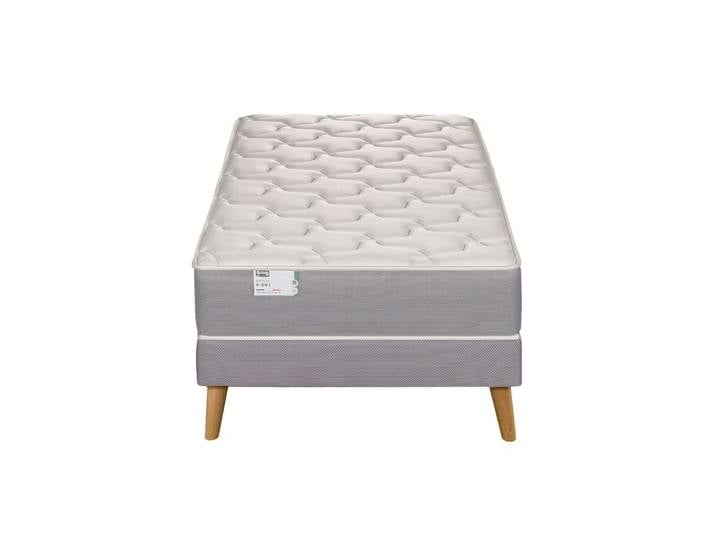 Ensemble 90x200 matelas ressorts ensachés ferme h22 + sommier