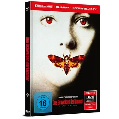 Das Schweigen der Lämmer - Limitiertes Mediabook - Cover A (4K Ultra HD+Blu-ray+Bonus-Blu-ray), Blu-ray 4K