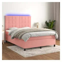 vidaXL, Boxspringbett, Almelville (Block mit Quadraten) (140 x 200 cm)