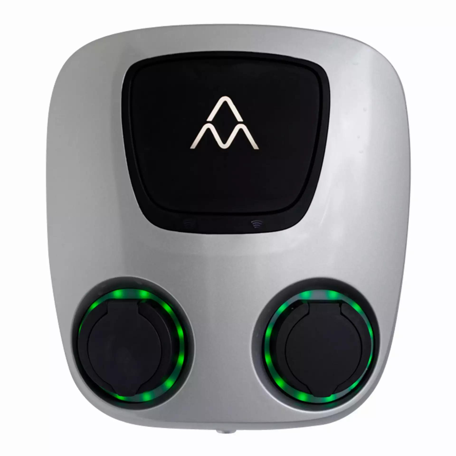 Charge Amps Aura, Silber, Wand, Aluminium, IP55, 400 V, 22 kW