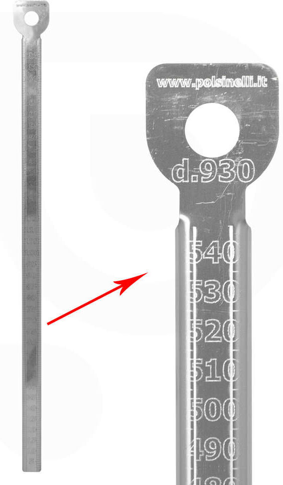 Polsinelli Mesureur de niveau Inox Birrometro 540