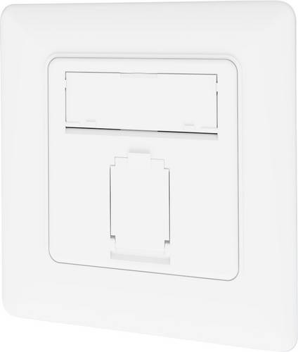 Digitus DN-9010/8-1 Netzwerkdose Unterputz Einsatz mit Zentralplatte und Rahmen CAT 6a Weiß