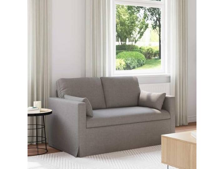 Molumvel Sofa Taupe 139 x 78 x 80 cm Stoff Couch Wohnzimmer Modulares Design, Stabiler Metallrahmen, Ergonomischer Komfort