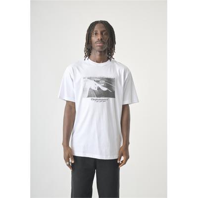 T-Shirt CLEPTOMANICX "We got you..", Herren, Gr. L, weiß, 100% Baumwolle, bedruckt, normal, Rundhals, Shirts T-Shirt, mit coolem Frontprint