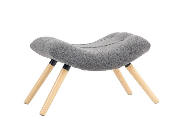 Homcom Sitzhocker, Fußhocker, Polsterhocker, Fußstütze bis 120 kg belastbar Dunkelgrau, Kunststoff, 45x38x67 cm, Wohnzimmer, Sessel, Hocker & Hockerbänke, Sitzhocker