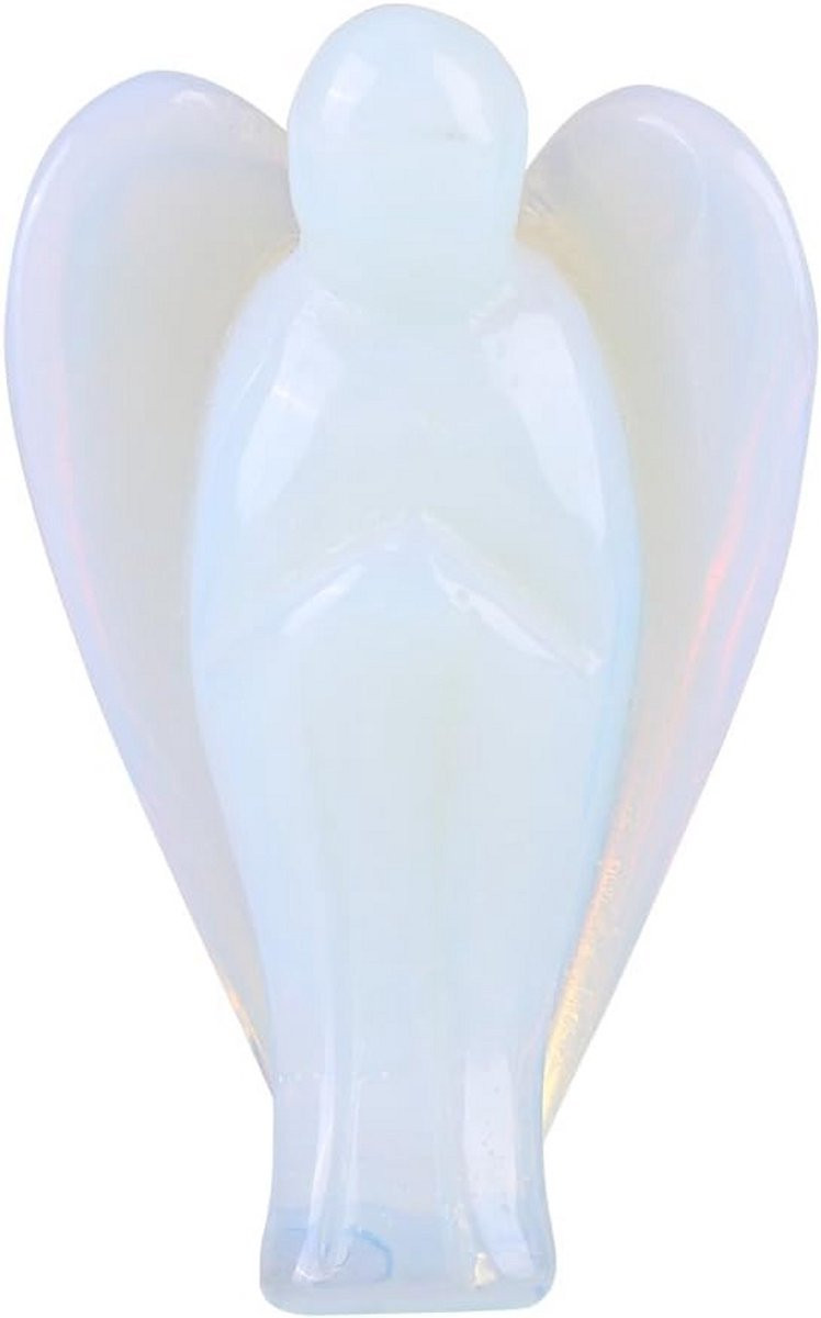 Opaal Kristal Engel Beschermengel Figuur Wit - 38 cm