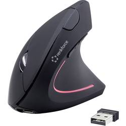 Renkforce RF-WM-322 Ergonomische Maus Funk Optisch Schwarz 5 Tasten 1600 dpi Ergonomisch, Wiederaufladbar RF-4509682