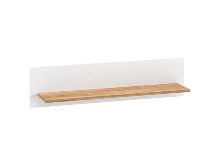 Lomadox Wandregal Wandboard 101cm, weiß mit Eiche