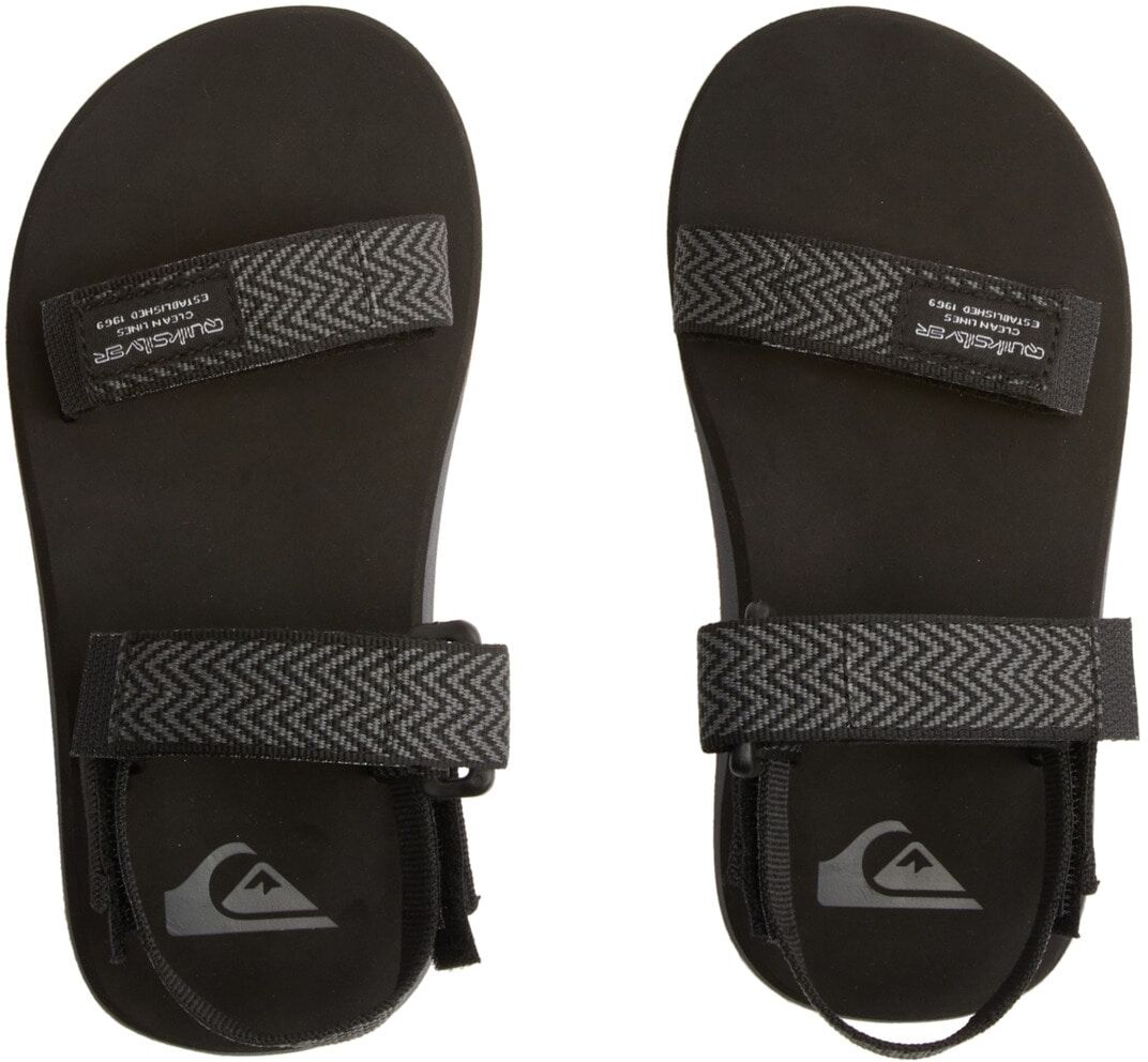 Sandale QUIKSILVER "Monkey Caged", Jungen, Gr. 1(32), schwarz (schwarz, grau, schwarz), Textil, Schuhe Sandale schwarz, grau, schwarz 1(32)