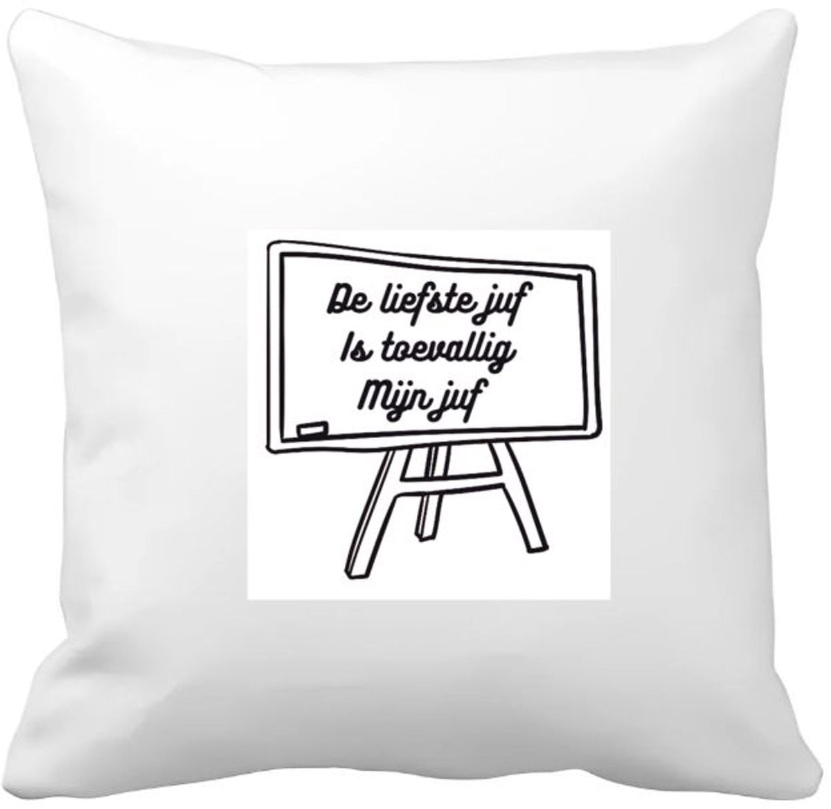 Akyol Kussenhoes De liefste juf is toevallig mijn juf - 40 x 40 cm
