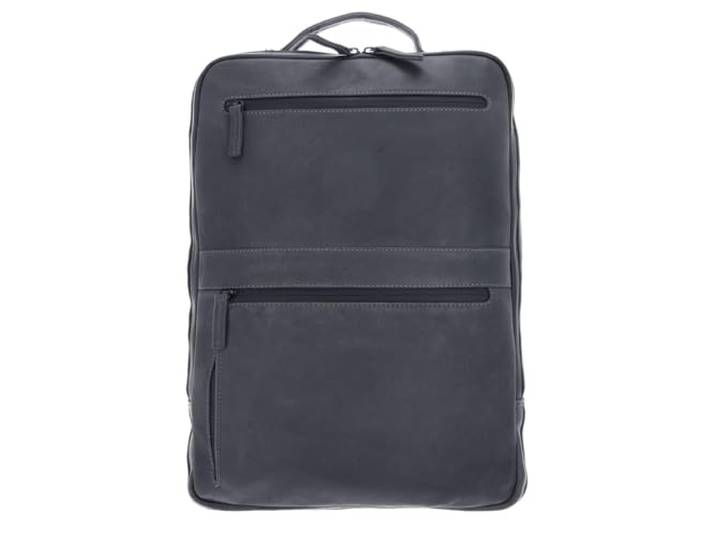 LEONHARD HEYDEN Leren rugzak laptop rugzak met laptopvak Den Haag Rucksack 6753 Grau antraciet