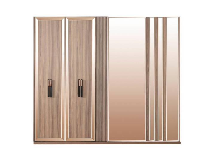 JVmoebel Kleiderschrank Eleganter Holzschrank in Gold mit zeitloser Ästhetik (1-St., Kleiderschrank) Made in Europa