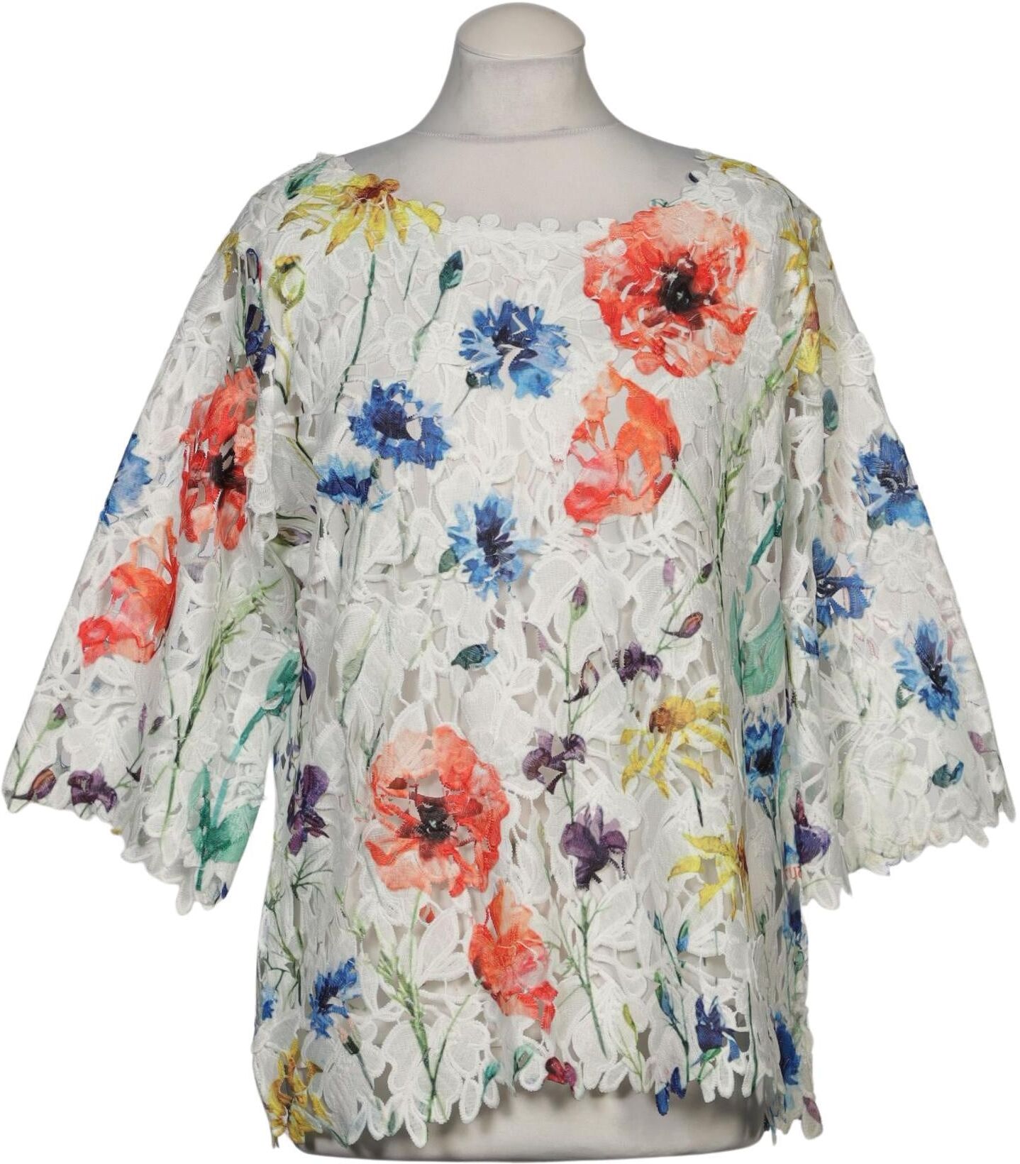 Kriss Trading Sweden Damen Bluse, Mehrfarbig, Gr. M, Synthetik - Second Hand