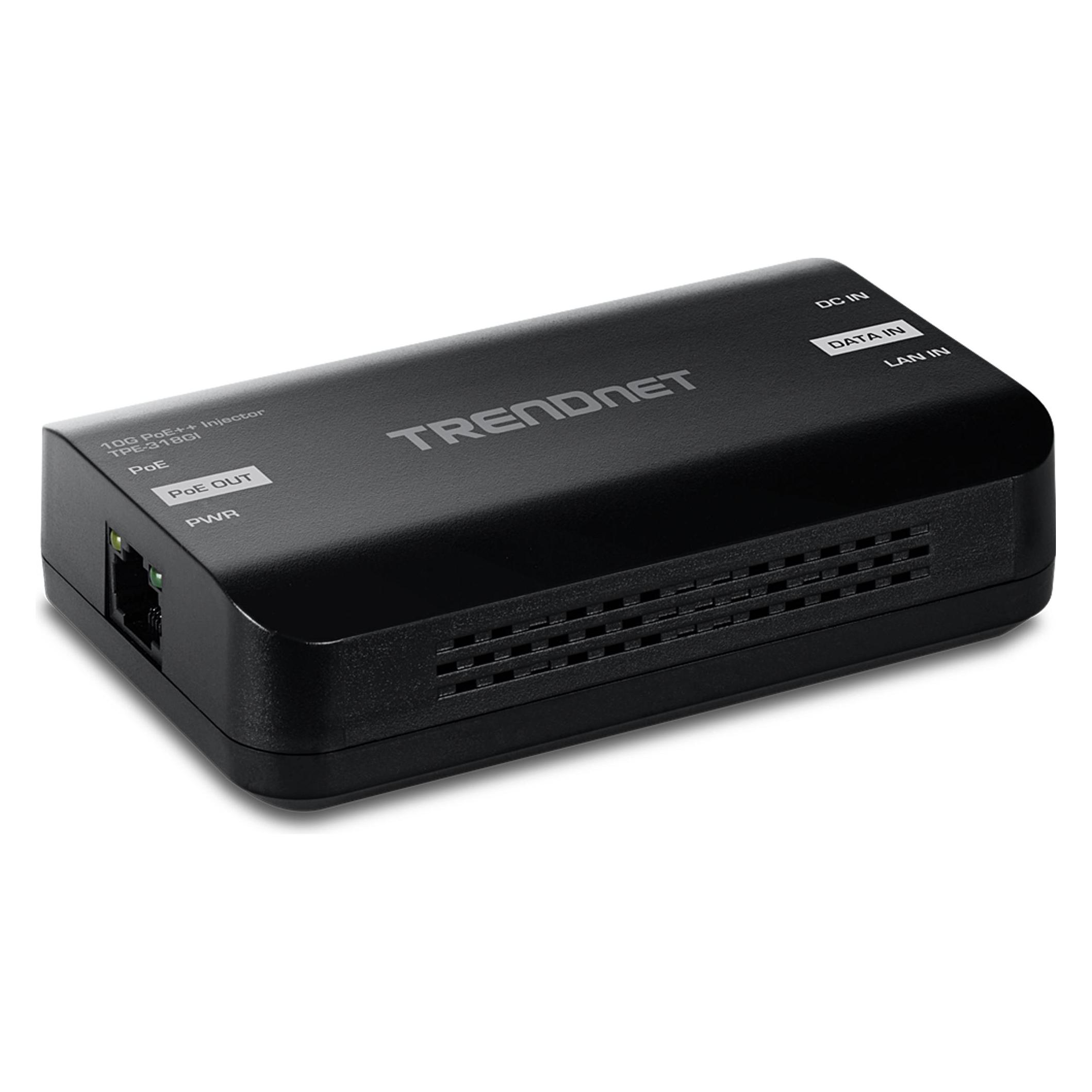 Trendnet 10G PoE++ Injector (802.3af (PoE), 802.3at (PoE+), 802.3bt (PoE++), 90 W) (TPE-318GI)