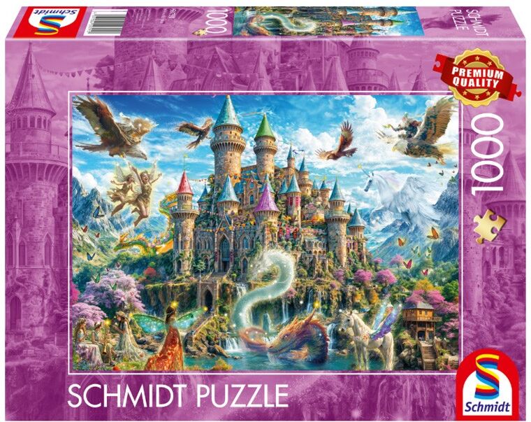 Puzzle 1000 pcs Château de conte de fées dans le royaume de la fantaisie - Schmidt