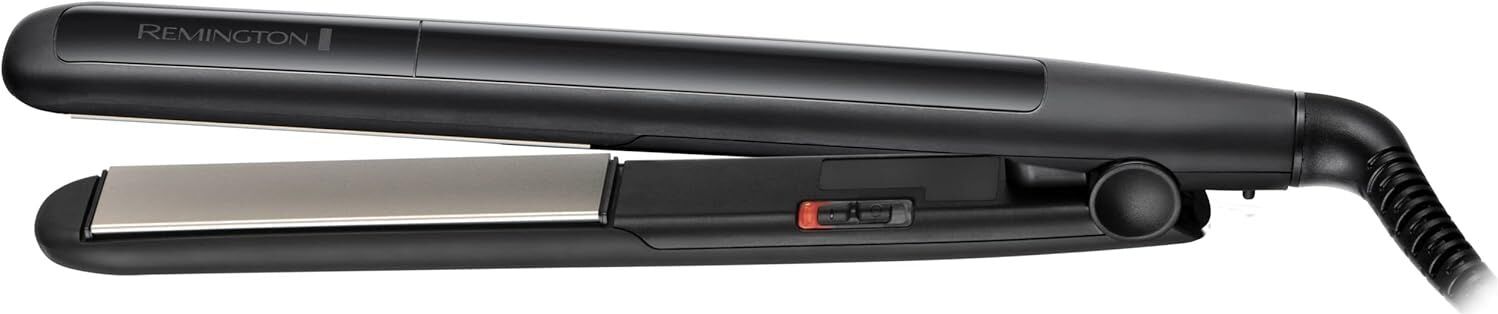 Remington S1370 Slim Hair Straightener – 110mm Ceramic Plates, 215°C, 30s Heat-Up, Auto Shut-Off, Worldwide Voltage, New