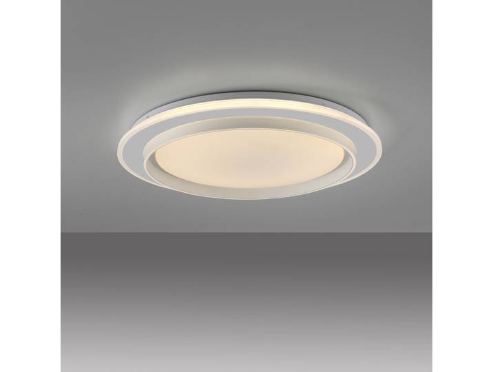 LED-Deckenleuchte Ø 49cm Weiß Eisen, lackiert Polycarbonat LED LED-Platine