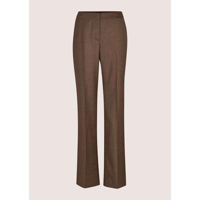 Stoffhose MADELEINE "Hose Klassische Stoffhose mit Bügelfalten", Damen, Gr. 19, braun (schokobraun, melange), Hosen Stoffhose