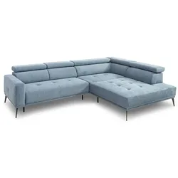 SOMETA Ecksofa Monterrey Stoff Blau