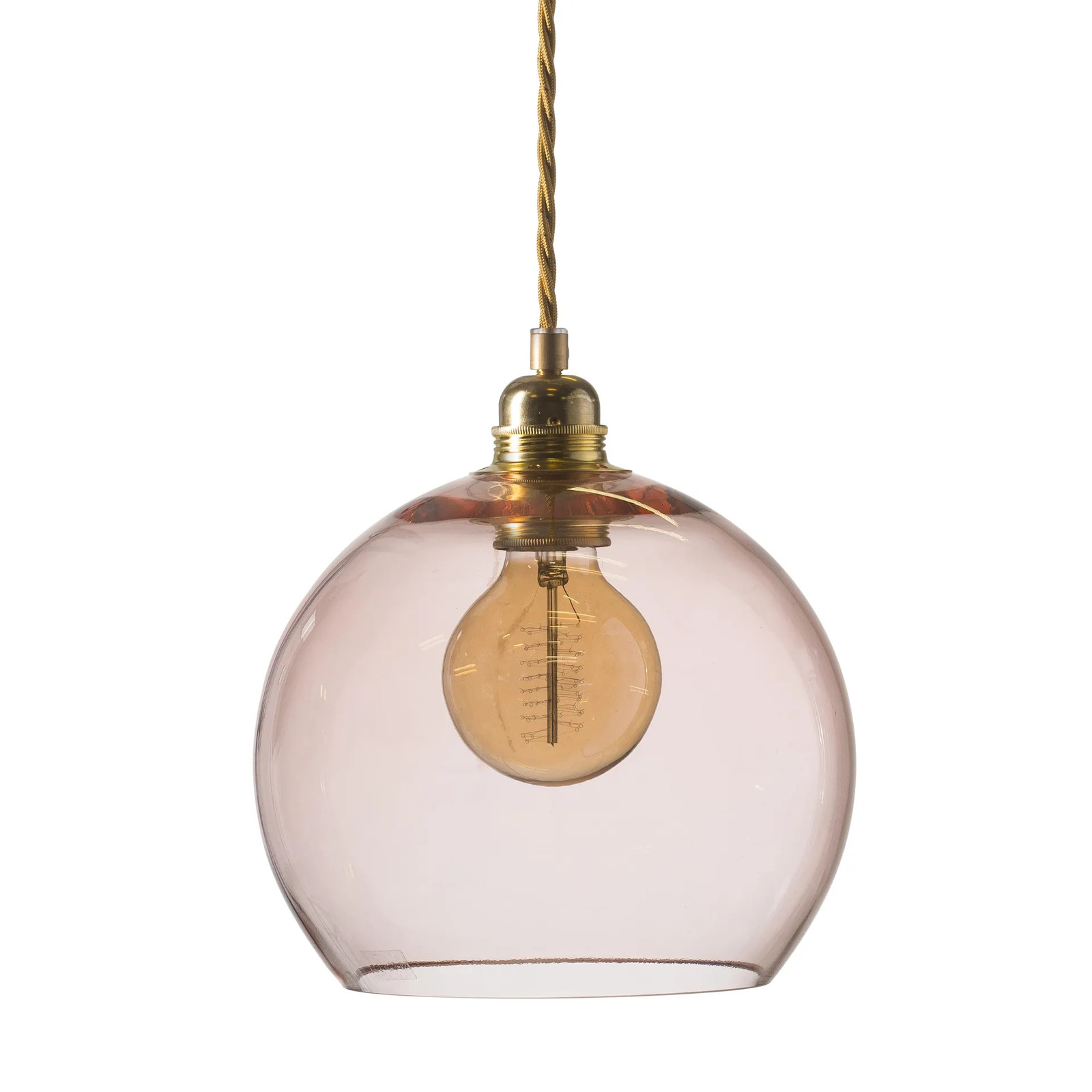EBB & FLOW Rowan hanglamp M, ronde vorm, bright coral, Ø 22 cm