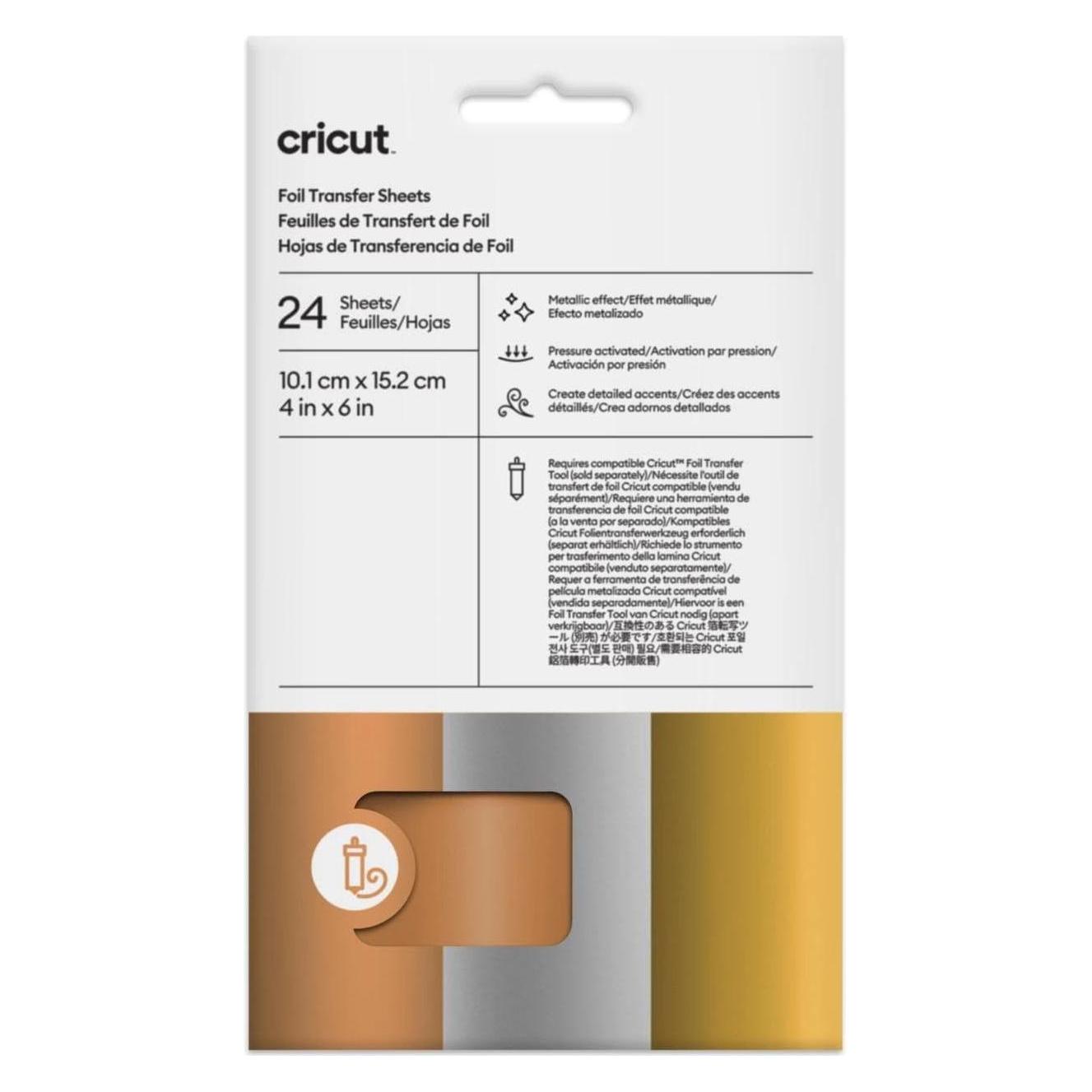 Cricut Transferfolie 10.1 x 15.2 cm, Metallic, 24 Blatt (24x) (2011969)