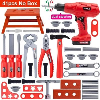 Uplifted Finds Children's Construction Tool Set With Electric Toy Drill 41 Pcs No Box