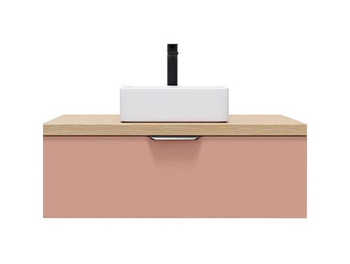 Meuble sous vasque suspendu - HOMIFAB - SOHO Abricot - 90cm - Tiroir(s) - Design contemporain