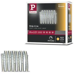Paulmann MaxLED 1000 LED Strip Erweiterung 2,5m Warmweiß  29W 1100lm/m 2700K  79814