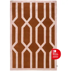 benuta Finest Kurzflor Teppich Maxim Orange 200x300 cm - Moderner Kurzflor-Teppich für Wohnzimmer