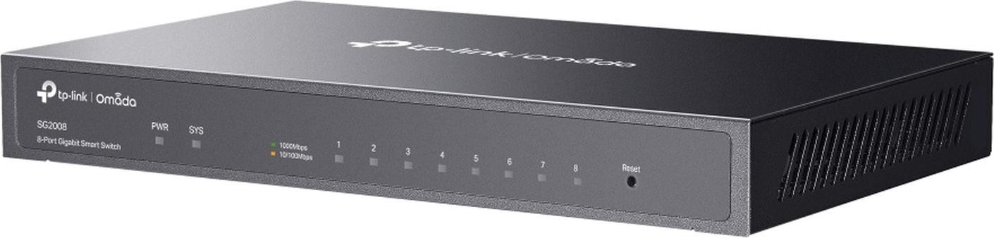 TP-Link Omada SG2008 8-poorts Gigabit smart switch met 1x PoE poort, zonder ventilator