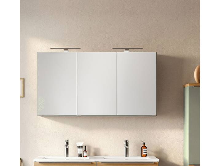 Beleuchteter Spiegelschrank 120 x 64 x 20cm Grün/Schilfgrün