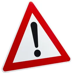 Schild Achtung Gefahrenstelle