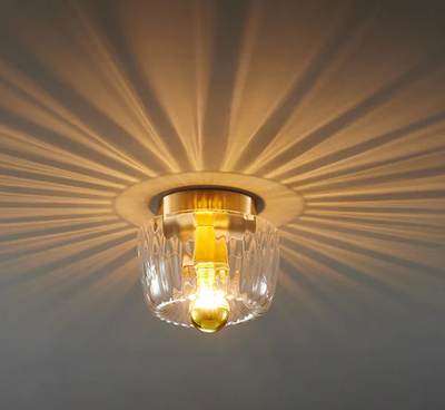 Friendly Fresh Finds Nordic Glass Wall Lamp Vintage Wall Sconce For Hallway Porch Staircase And Entryway gold B Clear warm Light