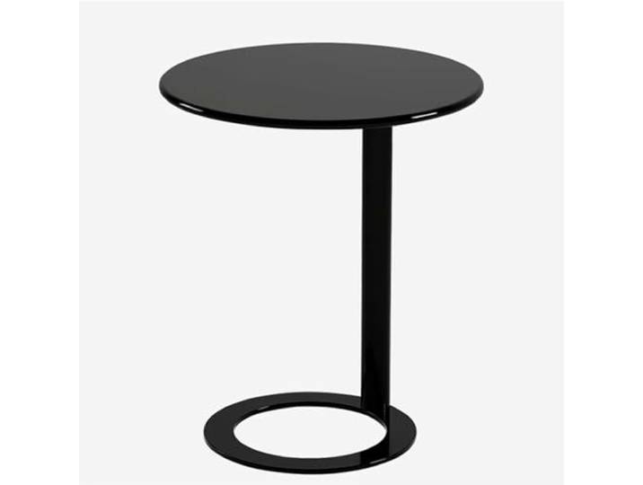 HGYNBCP C-förmiger Beistelltisch – moderner Couchtisch aus Metall for das Wohnzimmer(Black,60x74cm/24x29in)
