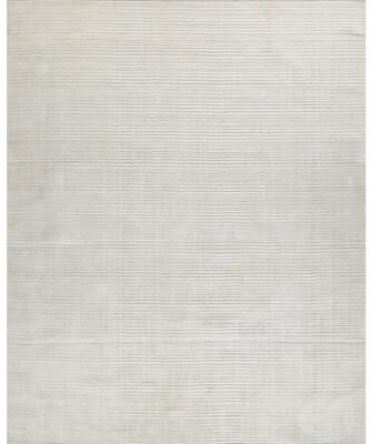 Exquisite Rugs Cavallo Modern handloomed Nylon/Wool White Area Rug