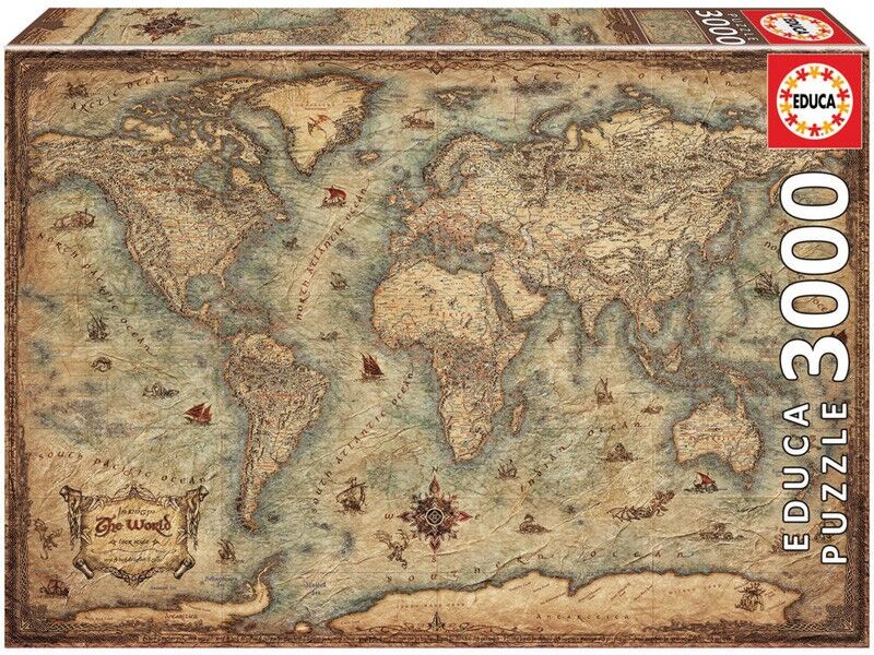 Puzzle 3000 pcs Planisphère - Educa
