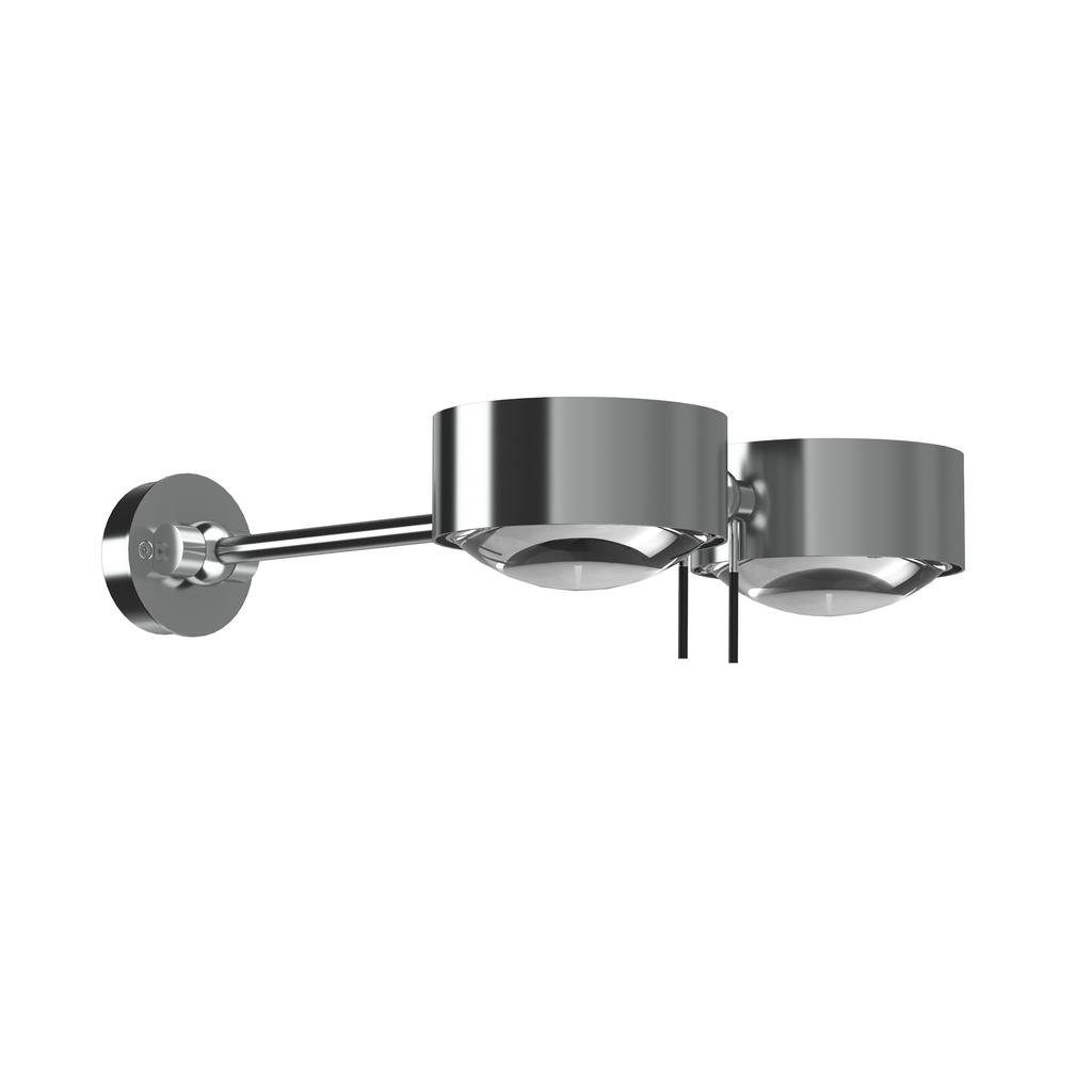 Top Light Puk Maxx Wing Twin Wandleuchte (chrommatt, Standard-Fassung, 20cm) chrommatt | Standard-Fassung | 20cm 2-39201-H