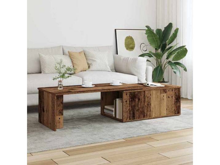 Table basse rectangulaire - vidaxl - 150x50x35 cm - Vieux bois - Bois d'ingénierie - Capacité 60 kg