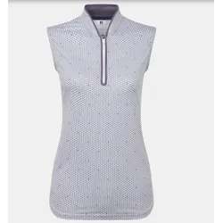 FootJoy Reißverschluss Tank - Damen  - Damen Gr. XS Navy / Weiß / Staubiges Viol...