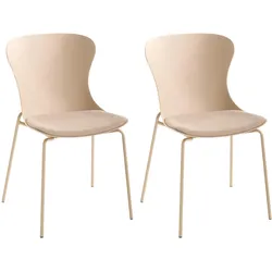 ESSZIMMERSTUHL 2er-Set Beige Pitsburg