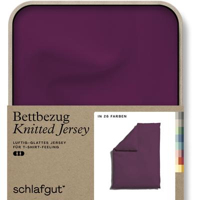 Schlafgut "Premium Bettbezug Knitted Jersey (1 St)" Ton-in-Ton Reißverschluss, Bio-Baumwolle mit Elasthan, Uni, OEKO Tex