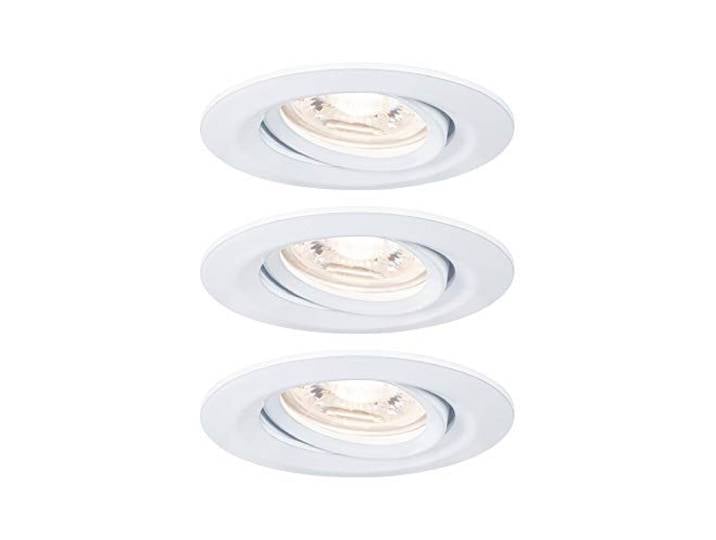 Spot encastré LED Paulmann Nova mini\, kit de 3 pièces\, orientable\, 2700K KIT COMPLET - Kit de 3 luminaires avec module LED inclus