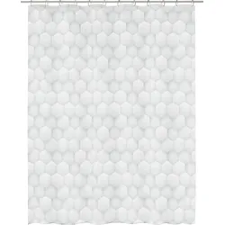 Kleine Wolke Duschvorhang PEVA Honey Silbergrau 180x200 cm
