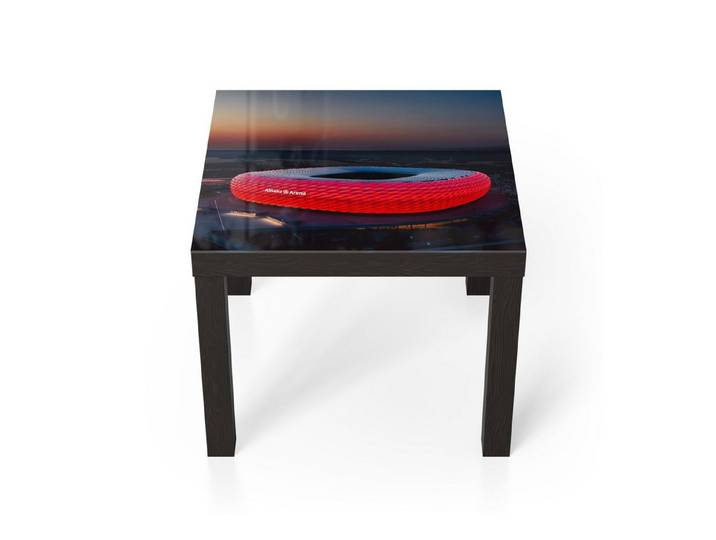 DEQORI Couchtisch 'Allianz Arena, München', Glas Beistelltisch Glastisch modern