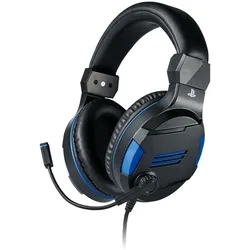 Bigben PS4OFHEADSETV3 (Kabelgebunden), Gaming Headset, Schwarz, Blau