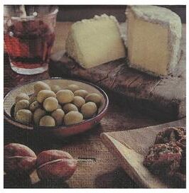 IH Casa Decor 20 Pack 3 Ply Cocktail Napkin (olive & Cheese) - Set Of 6