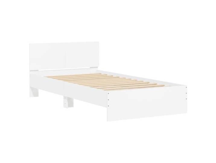Bon plan  Lit Double pour adolescent/Adulte Cadre de lit - Non matelas - avec tête de lit blanc 100x200cm - Pour chambre