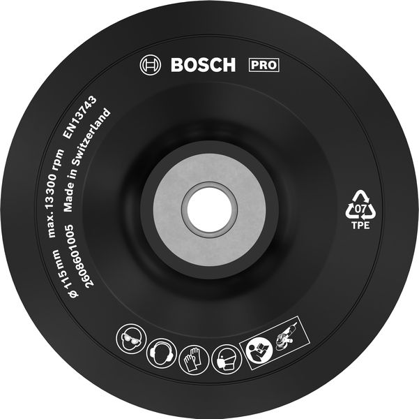 Bosch PRO Backing Pad weich, 115 mm, M14, weich 2608601005
